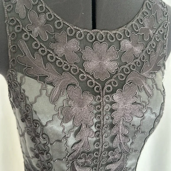 sue wong grey dress Sue Wong Grey Silk Beaded Dress main image 0